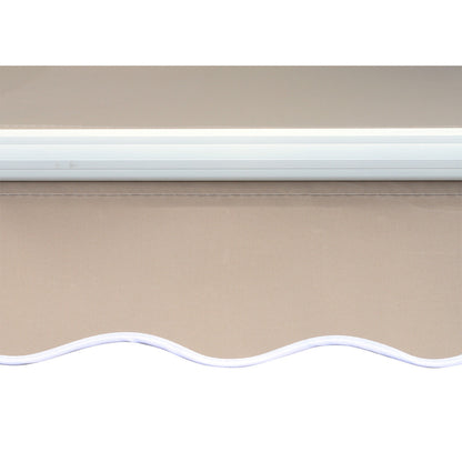 Articulated Arm Awning Adjustable Clamp Awning Terrace Awning 4.5 x 3m Sun Protection with Crank, Balcony Awning, Beige