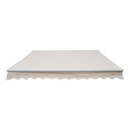 Articulated Arm Awning Adjustable Clamp Awning Terrace Awning 4.5 x 3m Sun Protection with Crank, Balcony Awning, Beige