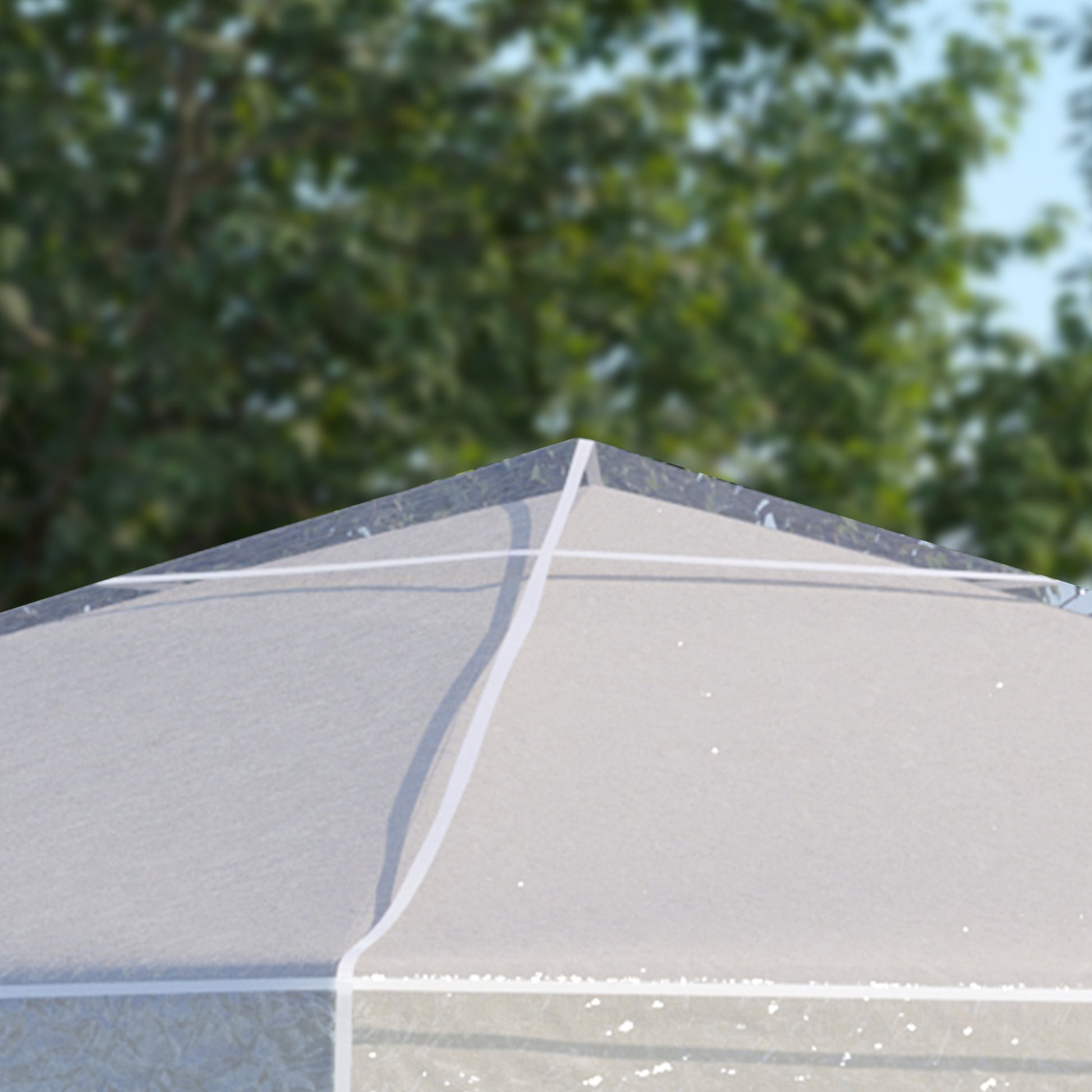 Pavilion Cover 3x3m, Waterproof Sturdy Winterproof Protective Cover, Replacement Roof for Garden Pavilion, Replacement Rain Shelter Tarpaulin for Garden Tent, Transparent