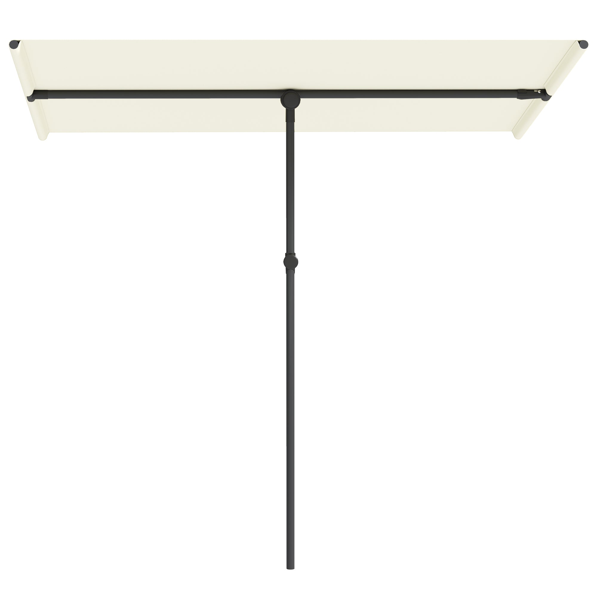 Umbrella 180 Degree Rotating Height Adjustable Garden Patio Umbrella with Aluminum Pole Market Umbrella Sun Protection Parasol Balcony Umbrella Sunshade for Balcony 150x205cm Beige