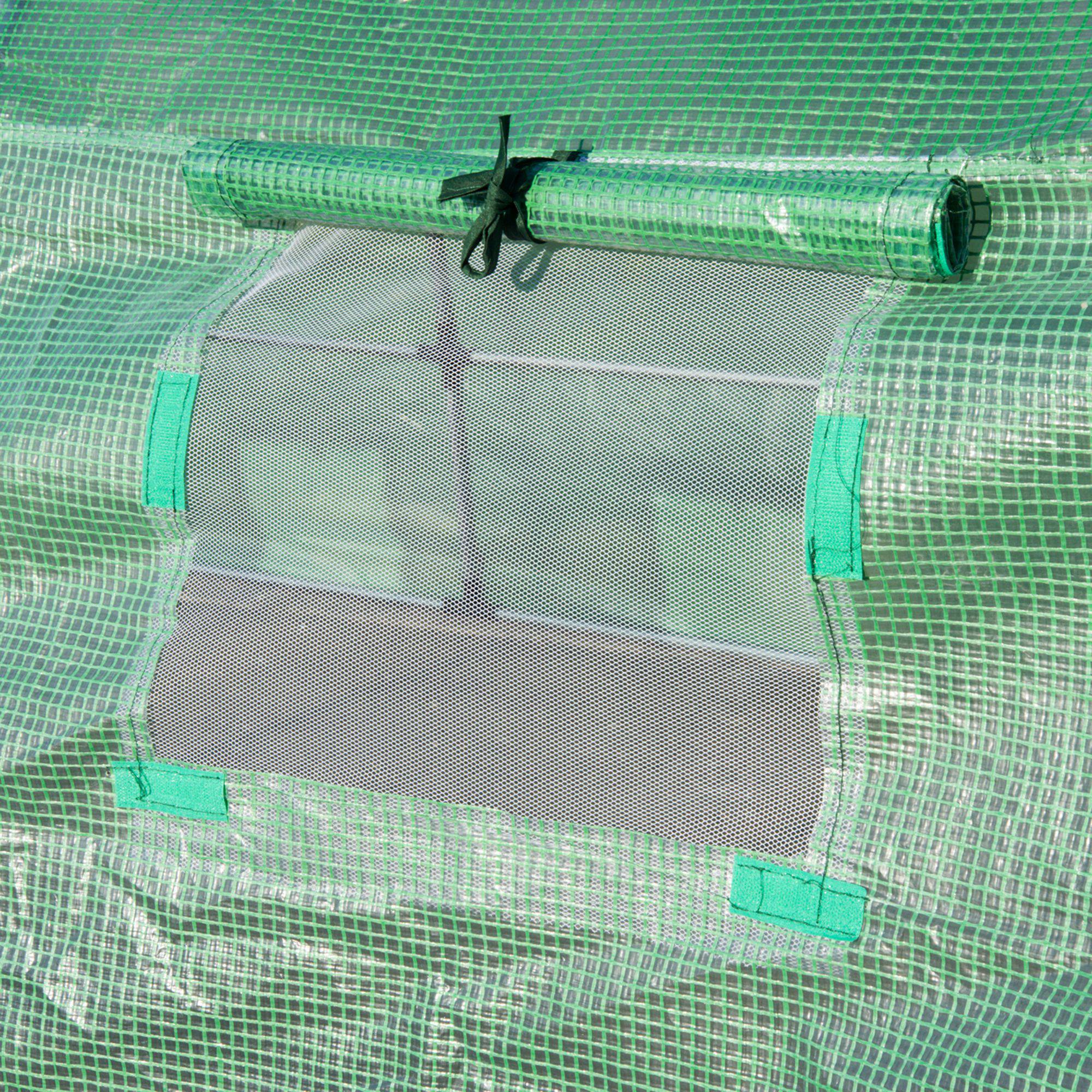 Tunnel Greenhouse 6x3x2 m Garden Greenhouse with 12 Windows Door Greenhouse for Crops Plants Vegetables Flowers Greenhouse