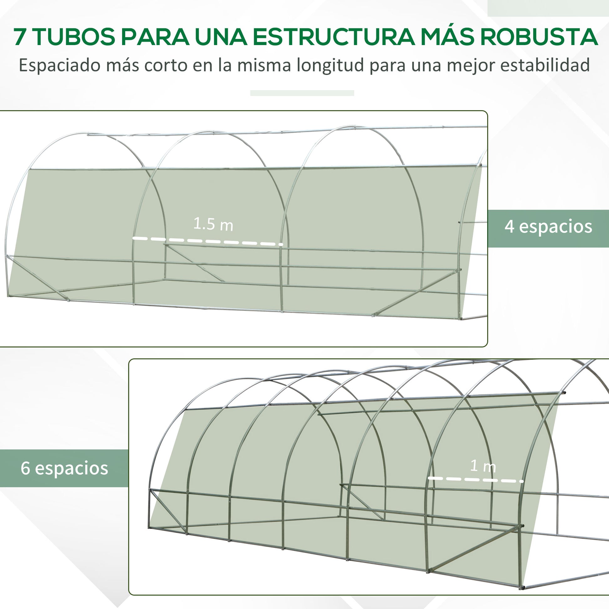 Tunnel Greenhouse 6x3x2 m Garden Greenhouse with 12 Windows Door Greenhouse for Crops Plants Vegetables Flowers Greenhouse