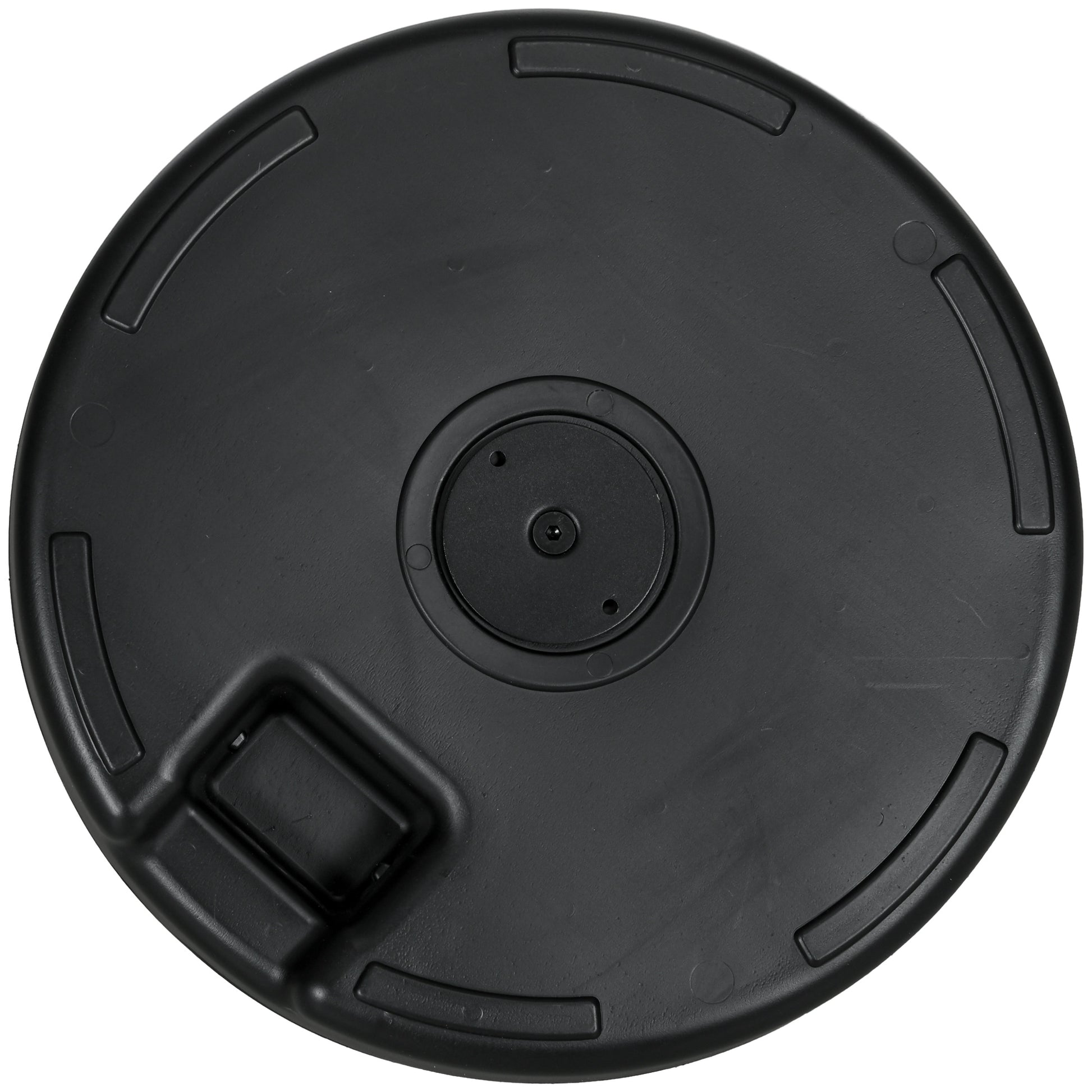 Round Umbrella Base Stand for Umbrella Pole Ø38/48 mm Fillable with 22 kg Water and 29 kg Sand Rattan Imitation Surface Ø51x36 cm Black