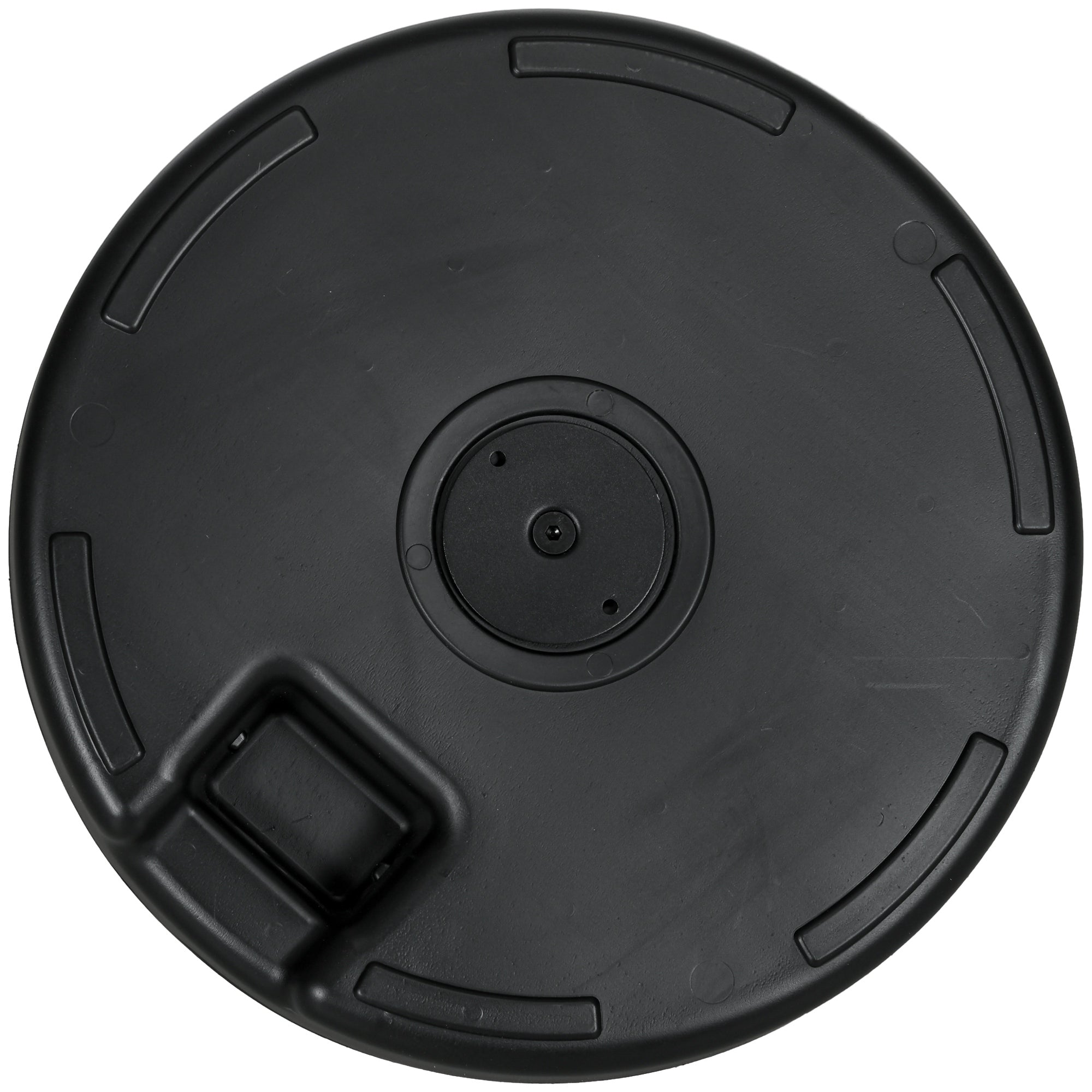 Round Umbrella Base Stand for Umbrella Pole Ø38/48 mm Fillable with 22 kg Water and 29 kg Sand Rattan Imitation Surface Ø51x36 cm Black