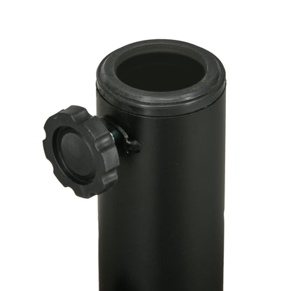 Round Umbrella Base Stand for Umbrella Pole Ø38/48 mm Fillable with 22 kg Water and 29 kg Sand Rattan Imitation Surface Ø51x36 cm Black