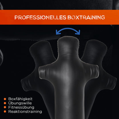 Standing Punching Bag 180cm Adult Free Standing Boxing Dummy Column Heavy Duty Punching Bag Stand for Professionals and Beginners Black