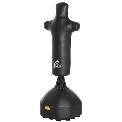 Standing Punching Bag 180cm Adult Free Standing Boxing Dummy Column Heavy Duty Punching Bag Stand for Professionals and Beginners Black