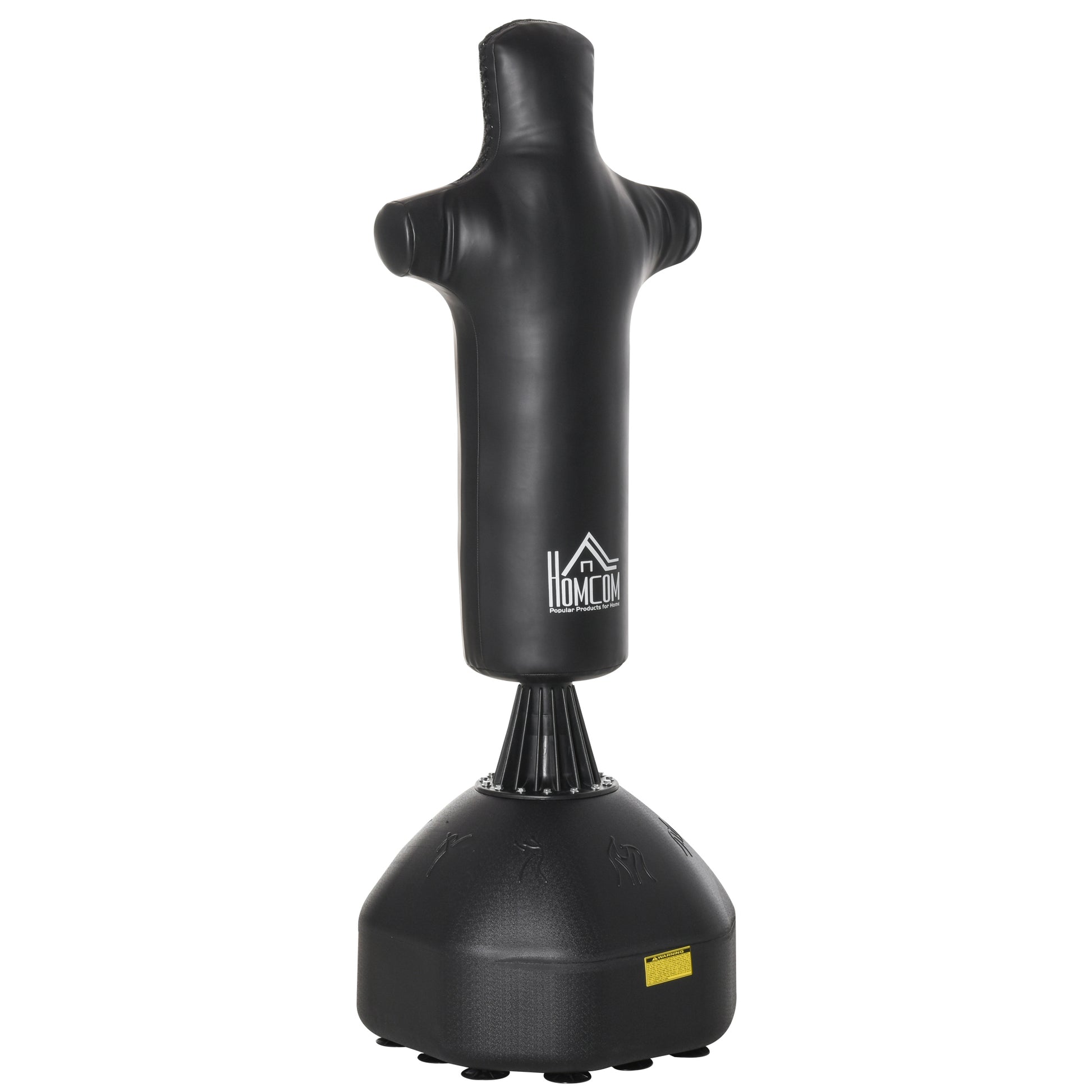 Standing Punching Bag 180cm Adult Free Standing Boxing Dummy Column Heavy Duty Punching Bag Stand for Professionals and Beginners Black