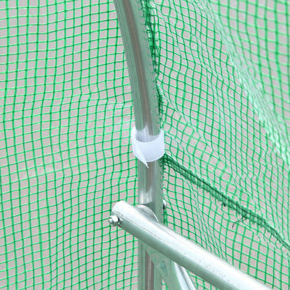Outdoor Greenhouse Tunnel Greenhouse 6x3x2 m Large Garden Greenhouse with 12 Windows and Roll-Up Zipper Door Macro Metal Structure for Plant Cultivation Green