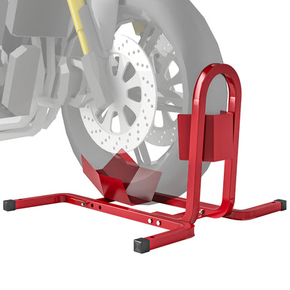 Motorcycle lift stand workshop wheel support motorcycle stand motorcycle stand - wheel chock 17 to 21 inches red epoxy metal