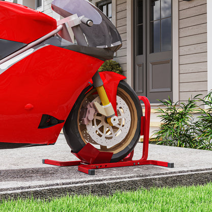 Motorcycle lift stand workshop wheel support motorcycle stand motorcycle stand - wheel chock 17 to 21 inches red epoxy metal