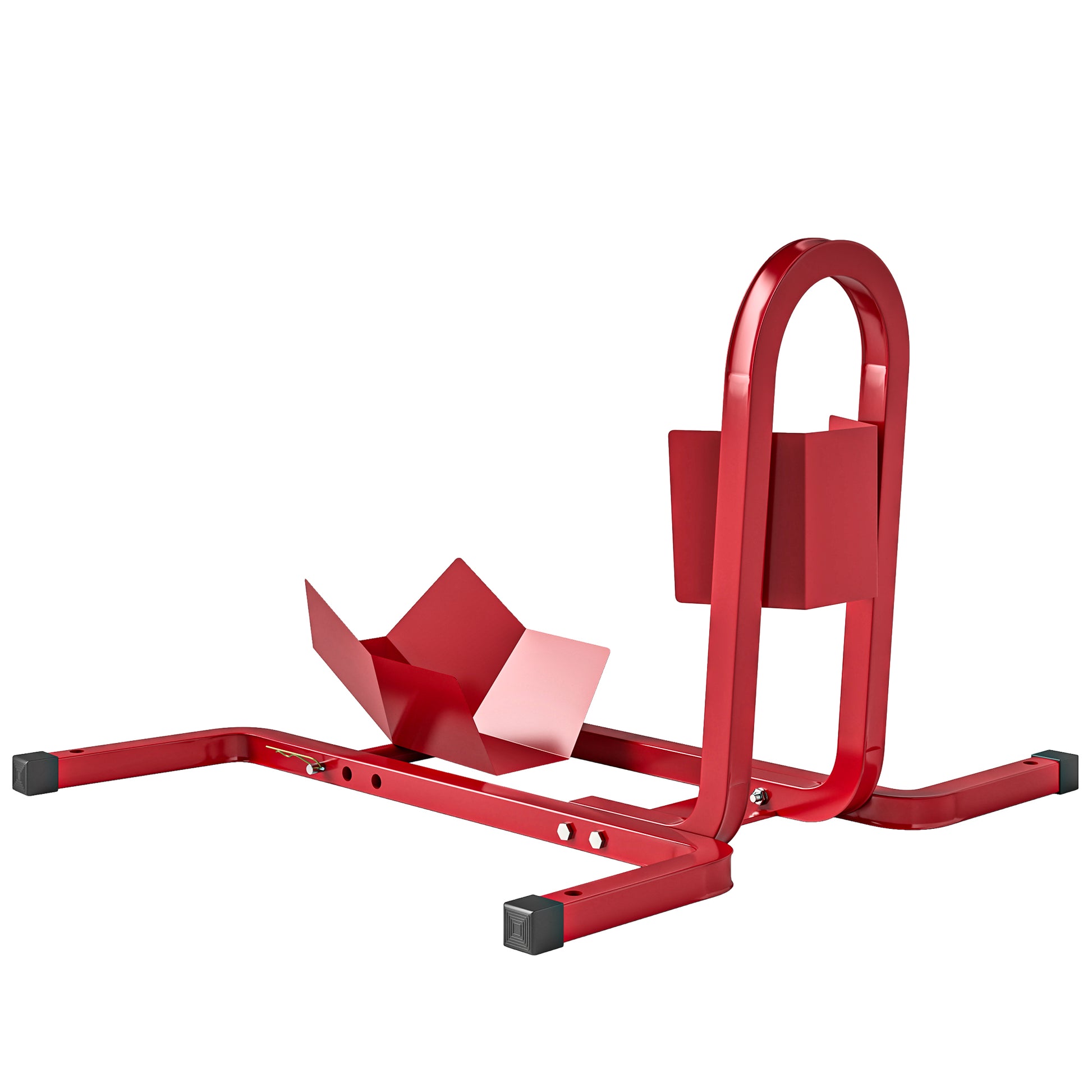 Motorcycle lift stand workshop wheel support motorcycle stand motorcycle stand - wheel chock 17 to 21 inches red epoxy metal