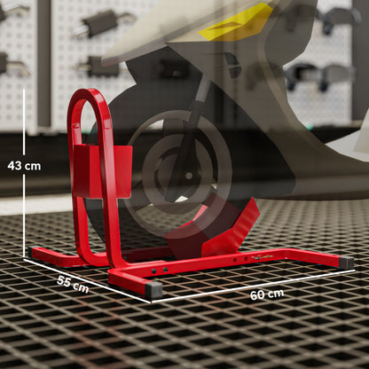 Motorcycle lift stand workshop wheel support motorcycle stand motorcycle stand - wheel chock 17 to 21 inches red epoxy metal