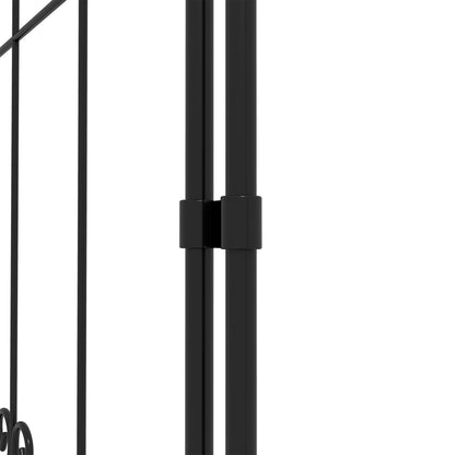 Set of 2 garden trellises, metal climbing plant support, 50W x 181H cm, black