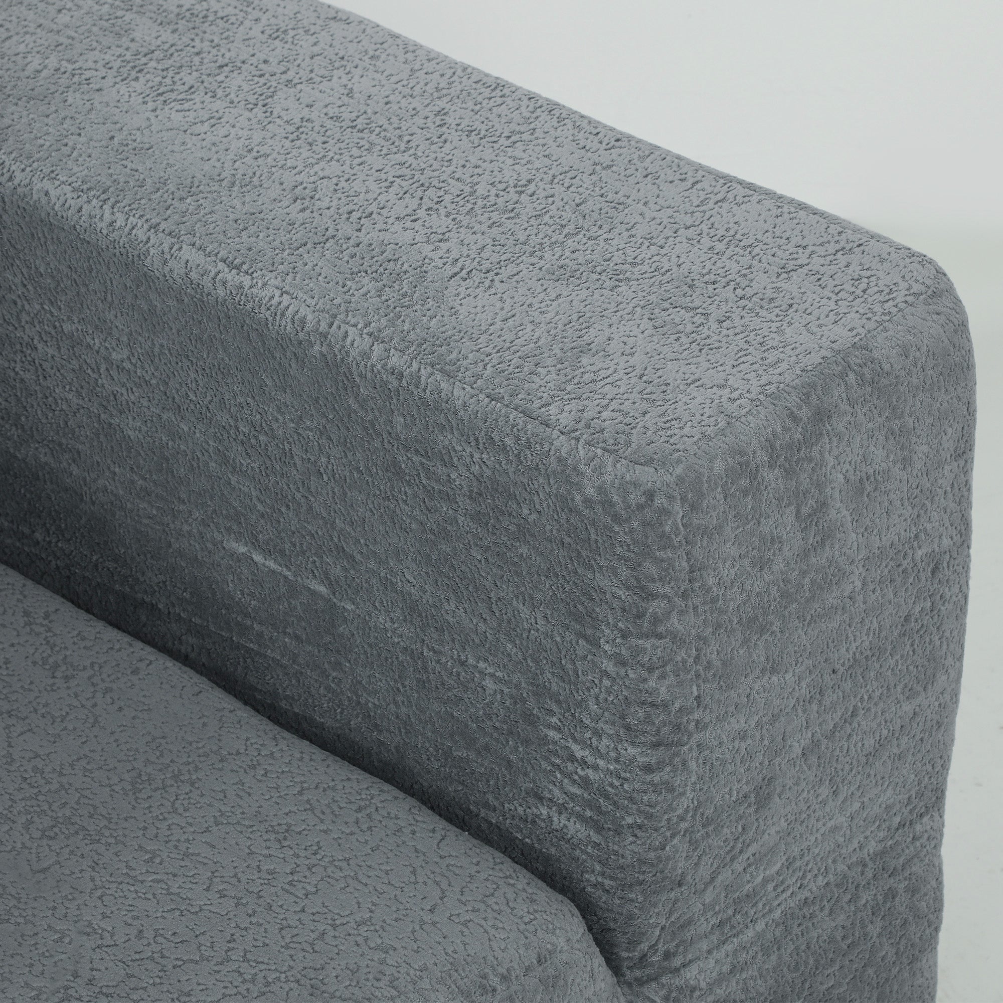 Corner Sectional Sofa with Sleeper Function, U-Shape 294 cm (115.7 in) — Deep Wide Seats, 4‑Seat Cloud Sectional with Throw Pillows, Linen-Look for Living Room, Dark Gray