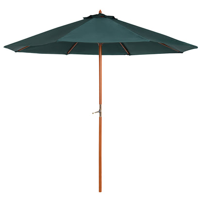 Wooden Sun Umbrella Wooden Umbrella Garden Umbrella c 2.5m Dark Green