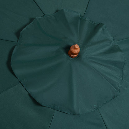 Wooden Sun Umbrella Wooden Umbrella Garden Umbrella c 2.5m Dark Green