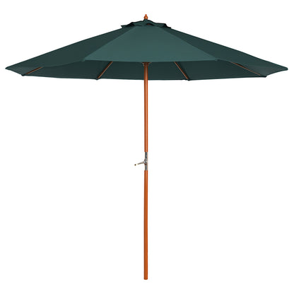 Wooden Sun Umbrella Wooden Umbrella Garden Umbrella c 2.5m Dark Green