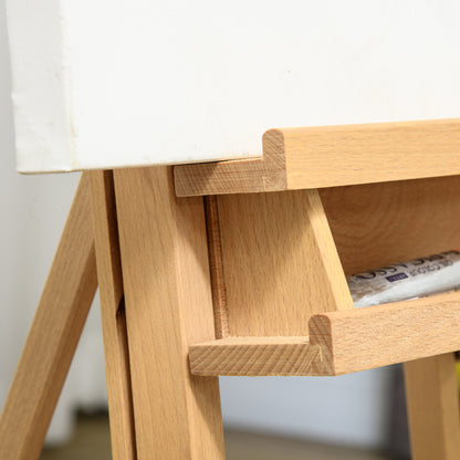 Easel Studio Easel with Wheels Height Adjustable Canvas Stand with Holder for Art Painting, Beech Wood for Canvases up to 118cm Height