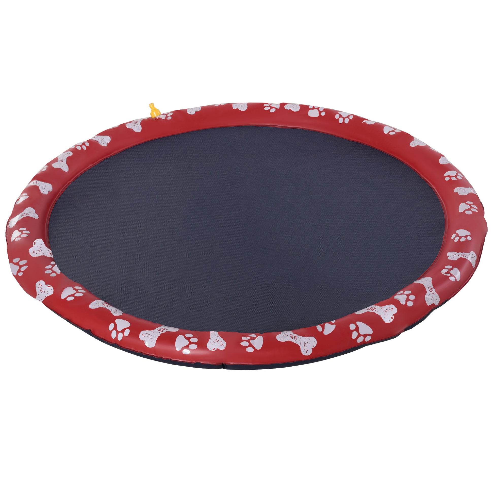 170 cm Sprinkler Mat Dog Inflatable Splash Pad Non-Slip Water Play Mat Water Mat Play Pool Water Sprinkler Dog Pool for Pets Summer Garden