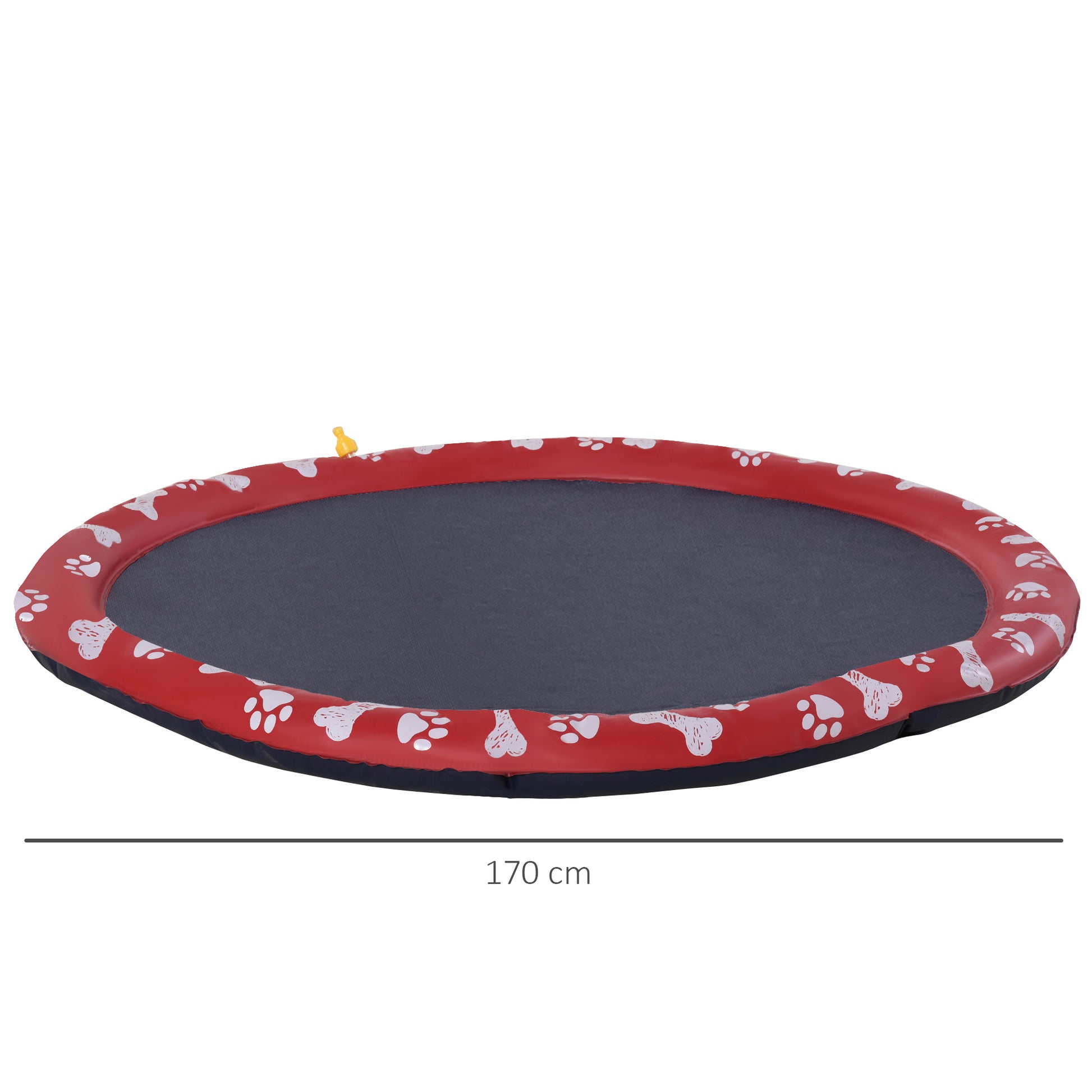 170 cm Sprinkler Mat Dog Inflatable Splash Pad Non-Slip Water Play Mat Water Mat Play Pool Water Sprinkler Dog Pool for Pets Summer Garden