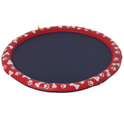 170 cm Sprinkler Mat Dog Inflatable Splash Pad Non-Slip Water Play Mat Water Mat Play Pool Water Sprinkler Dog Pool for Pets Summer Garden