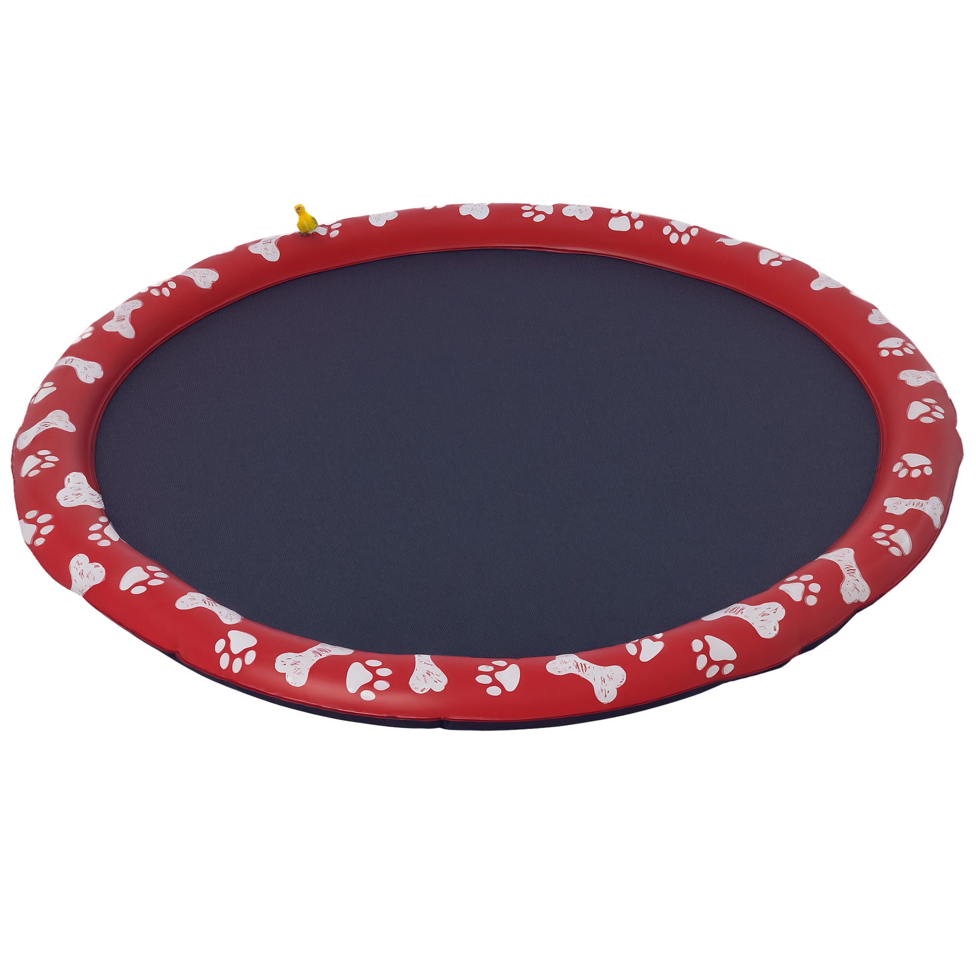 170 cm Sprinkler Mat Dog Inflatable Splash Pad Non-Slip Water Play Mat Water Mat Play Pool Water Sprinkler Dog Pool for Pets Summer Garden