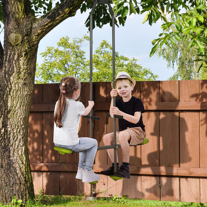 Face-to-Face Swing Set for Children in Steel and Plastic for Swing Frame - 3 to 6 years old green