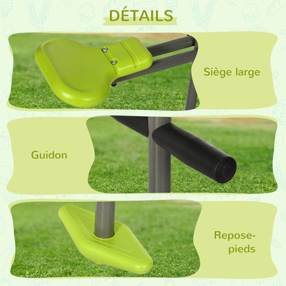 Face-to-Face Swing Set for Children in Steel and Plastic for Swing Frame - 3 to 6 years old green