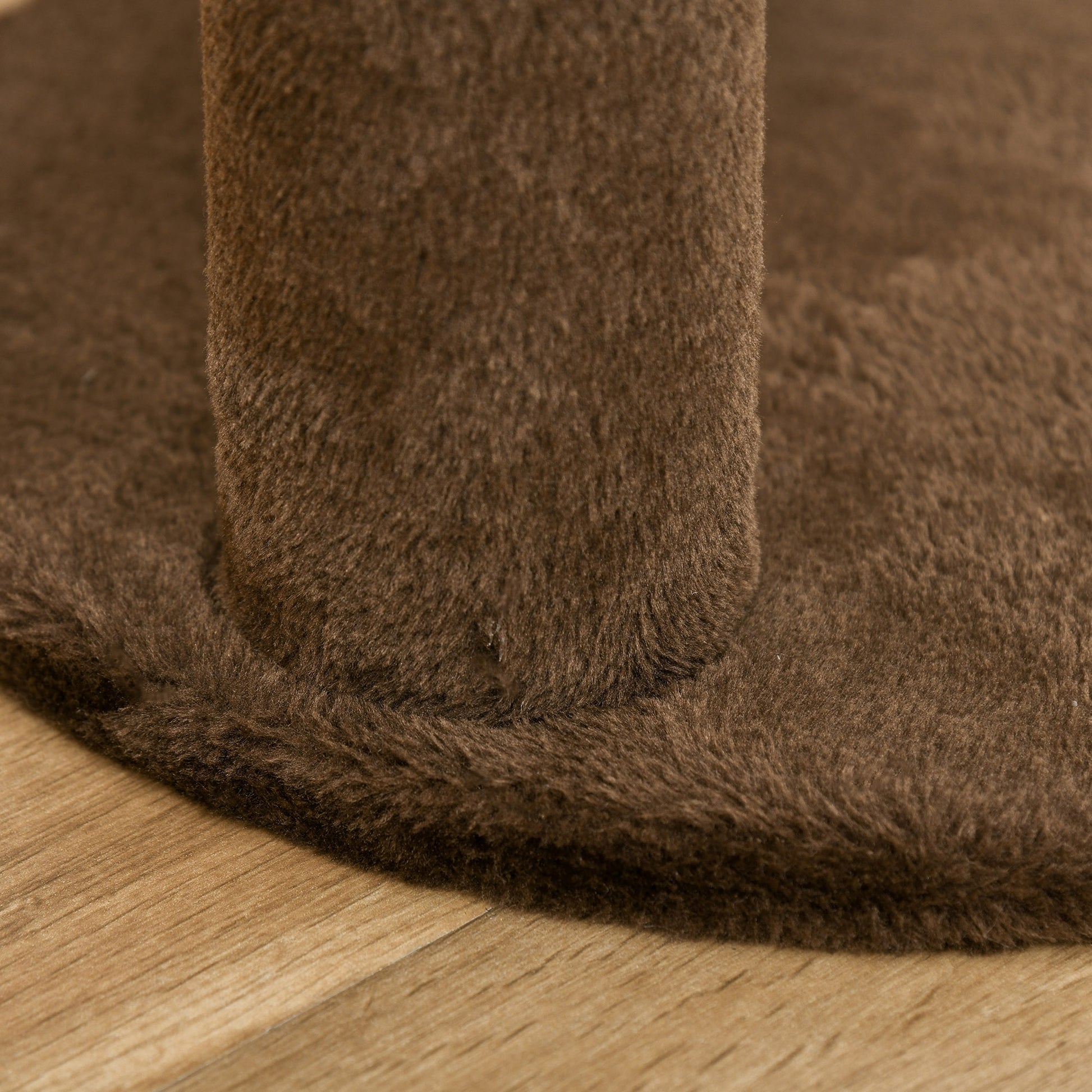 3-Level Cat Scratching Post with Platforms, Bed, and Sisal Posts, Cat Tower with Plush Covering, Ø40x65 cm, Brown