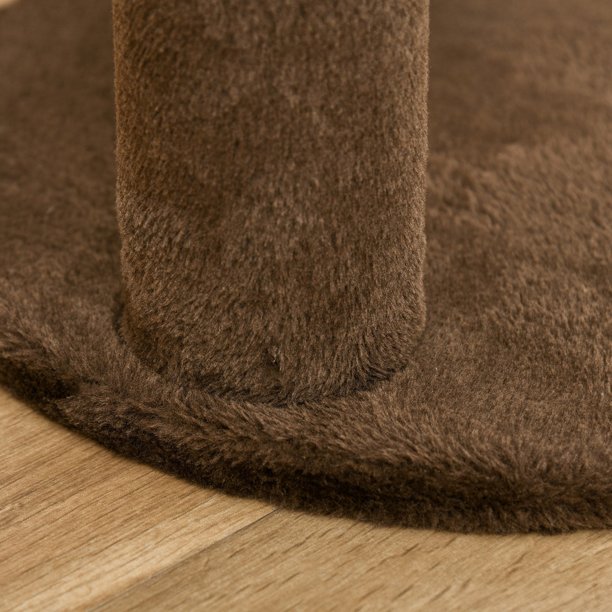 3-Level Cat Scratching Post with Platforms, Bed, and Sisal Posts, Cat Tower with Plush Covering, Ø40x65 cm, Brown