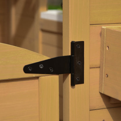 Wooden Children's Playhouse Outdoor Playhouse with Door, Window, Planter, Mailbox, Bench Garden House Kids House for Children 3-6 Years