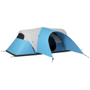 Tunnel Tent, Camping Tent, Water-Resistant Family Tent for 6 People, Festival Tent with Windows, Carry Bag, for Garden, Patio, Blue