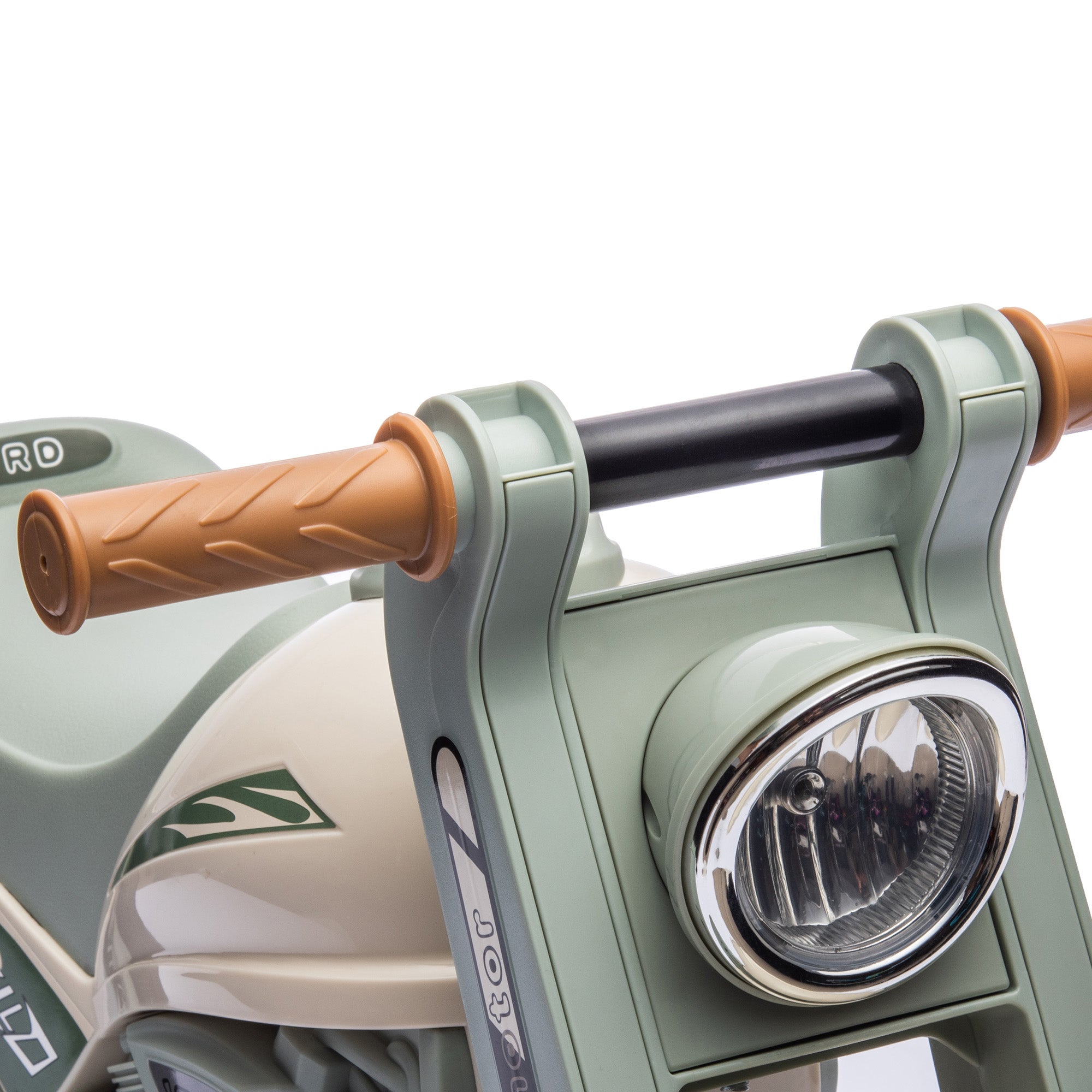 Children's Motorcycle, Slide Car with Music, Kids Vehicle, 1.5V Baby Car with Bubbles, Tricycle Kids Motorcycle for Children 2-5 Years, up to 30 kg Load Capacity, Cream White