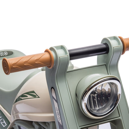 Children's Motorcycle, Slide Car with Music, Kids Vehicle, 1.5V Baby Car with Bubbles, Tricycle Kids Motorcycle for Children 2-5 Years, up to 30 kg Load Capacity, Cream White