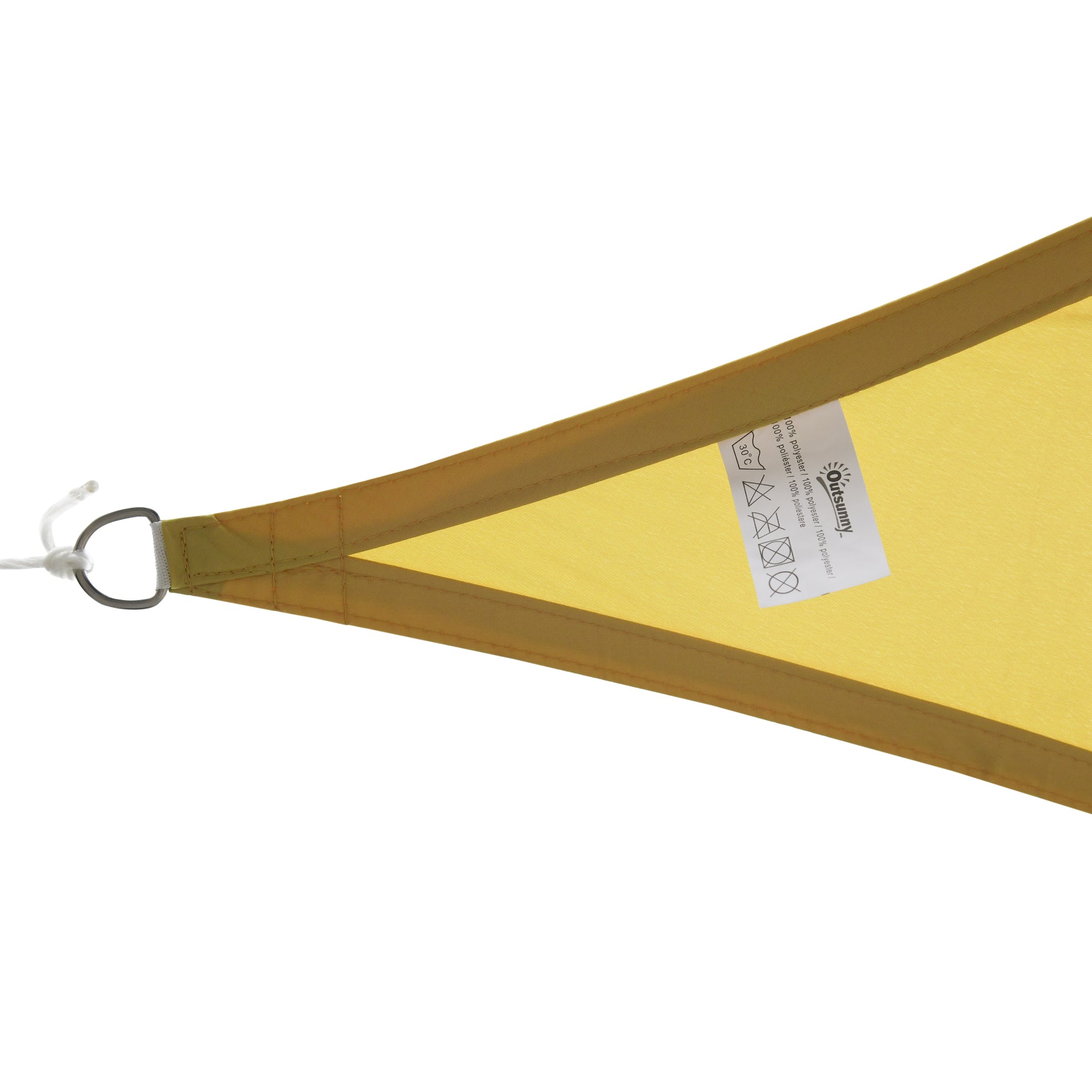 Beige Shade Sail Sun Canopy Triangle Polyester Fabric Garden Beach Camping Shade (various colors and sizes), 6x6x6 meters, beige