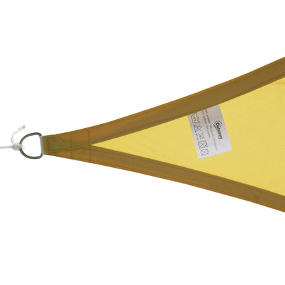 Beige Shade Sail Sun Canopy Triangle Polyester Fabric Garden Beach Camping Shade (various colors and sizes), 6x6x6 meters, beige