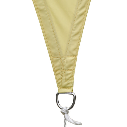 Beige Shade Sail Sun Canopy Triangle Polyester Fabric Garden Beach Camping Shade (various colors and sizes), 6x6x6 meters, beige