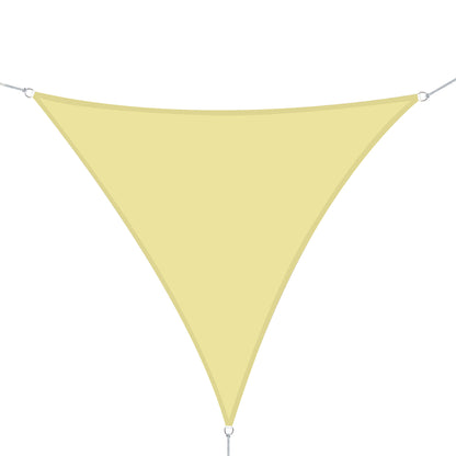 Beige Shade Sail Sun Canopy Triangle Polyester Fabric Garden Beach Camping Shade (various colors and sizes), 6x6x6 meters, beige