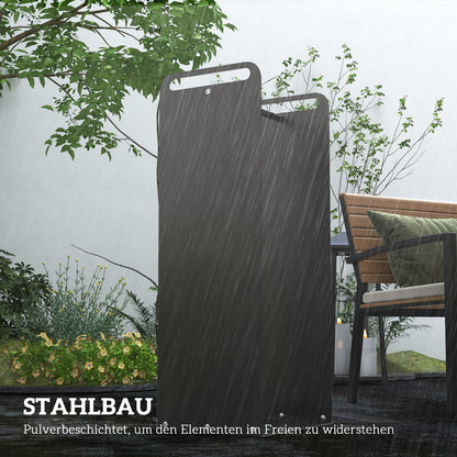 Firewood Rack 37 x 30 x 90 cm Wood Storage with Handles, Firewood Rack for Outdoor, Indoor, up to 30 kg, Steel, Black