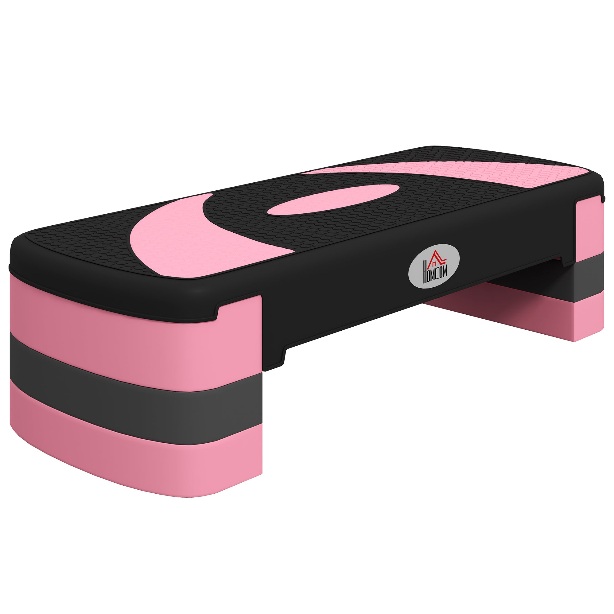 Height-Adjustable Fitness Stepper with 3 Levels (10/15/20 cm) Non-Slip Step bench Capacity up to 150 kg for Home Gym Pink