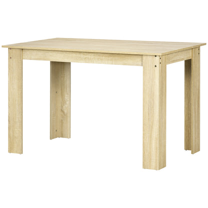 Dining Table for 4-6 People Rectangular Kitchen Table Modern Style 110 lbs Load Capacity 47.2"L x 27.2"W x 29.5"H Oak