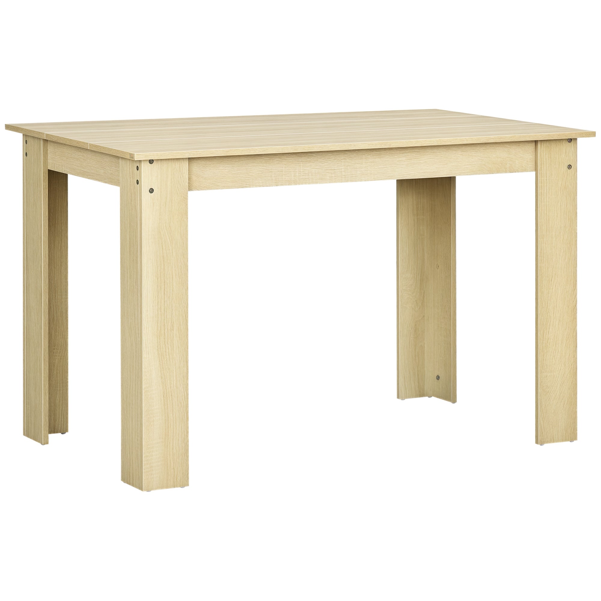 Dining Table for 4-6 People Rectangular Kitchen Table Modern Style 110 lbs Load Capacity 47.2"L x 27.2"W x 29.5"H Oak