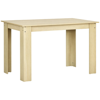 Dining Table for 4-6 People Rectangular Kitchen Table Modern Style 110 lbs Load Capacity 47.2"L x 27.2"W x 29.5"H Oak
