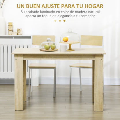 Dining Table for 4-6 People Rectangular Kitchen Table Modern Style 110 lbs Load Capacity 47.2"L x 27.2"W x 29.5"H Oak