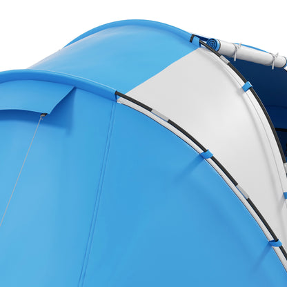 Camping Tent for 4-6 People Lightweight, Stable Waterproof Family Tent with Entrance Ground Sheet, Tent with 2000mm Water Column Tunnel Tent Dome Tent for Camping Travel Trekking Garden, Blue