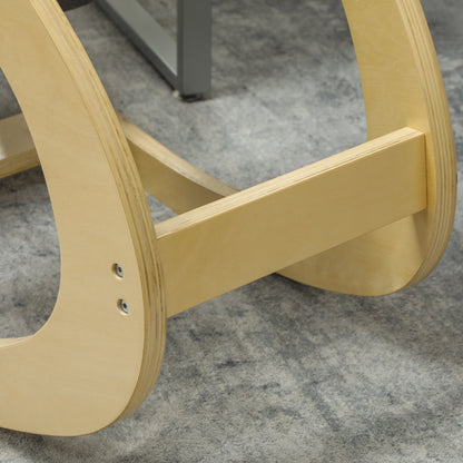 Ergonomic Kneeling Chair, Wooden Kneeling Chair, Office Chair for Home Office, Health Chair to Improve Posture, Gray