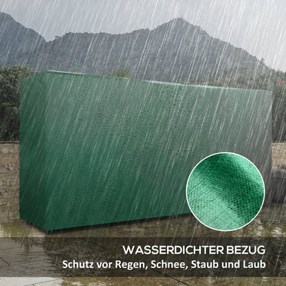 Firewood Rack 200 x 36 x 99 cm Log Rack with Water-Resistant Cover, Adjustable Firewood Storage for Garden, Patio, Metal, Black