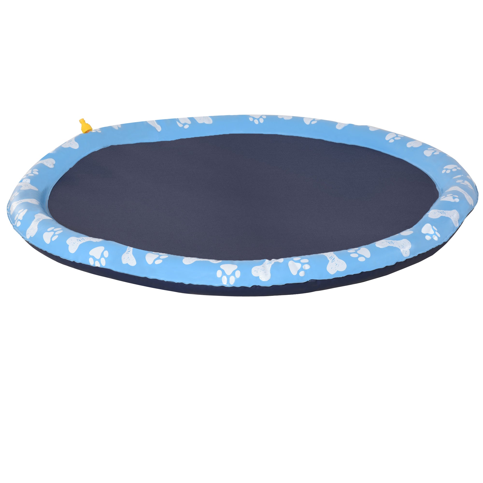 170 cm Sprinkler Mat Dog Inflatable Splash Pad Non-Slip Water Play Mat Water Mat Play Mat Splash Pool Water Sprinkler Dog Pool for Pets Summer Garden