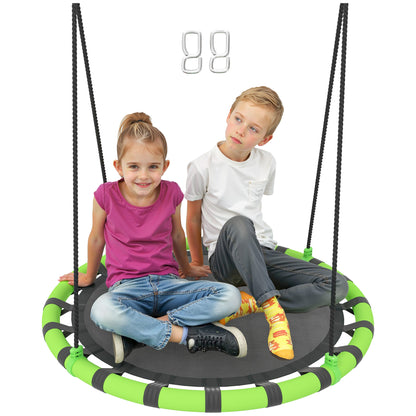 Nest Swing Ø100 cm Plate Swing Height Adjustable Garden Swing up to 150 kg load-bearing Durable & Weatherproof Children's Swing Hanging Swing Outdoor Indoor for Kids and Adults